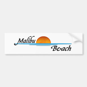 Malibu solnedgång bildekal