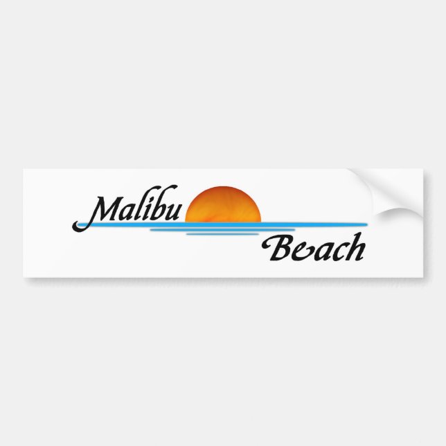 Malibu solnedgång bildekal (Framsidan)