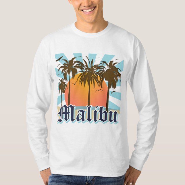 Malibu strand Kalifornien CA T-shirt (Framsida)