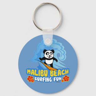 Malibu strand som surfar pandaen nyckelring