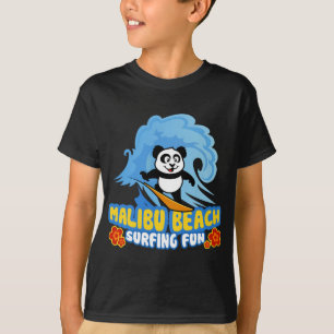 Malibu strand som surfar pandaen tee