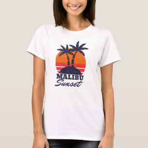 Malibu Sunset Retro Vintage T-shirt