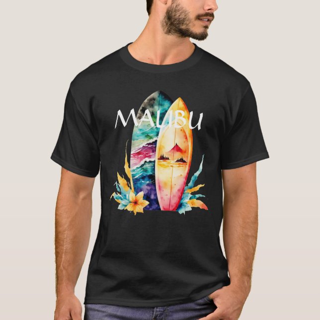 Malibu Surfa Boards T Shirt (Framsida)