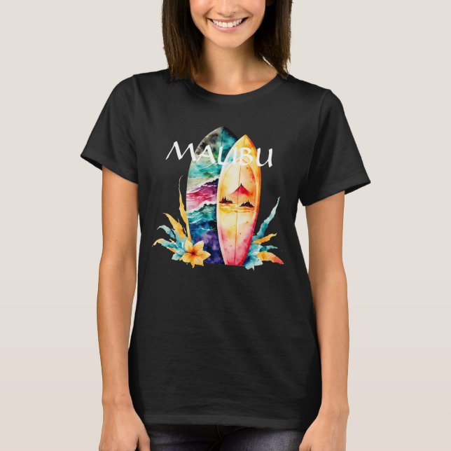 Malibu Surfa Boards T Shirt (Framsida)