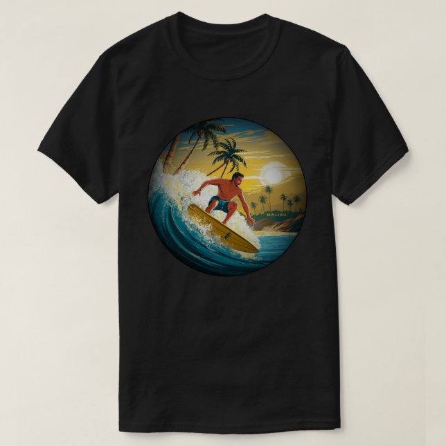 Malibu-Surfa T Shirt (Design framsida)