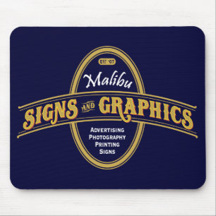 Malibu tecken & diagram Mouspad Musmatta
