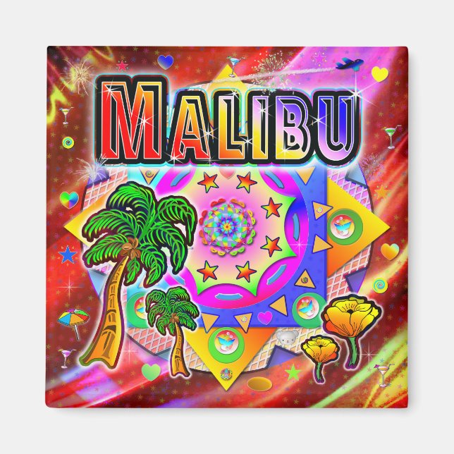 Malibu Tropical Friends Magnet (Framsidan)