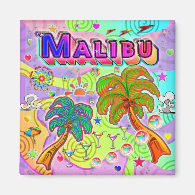 Malibu Vacation Target Magnet (Framsidan)