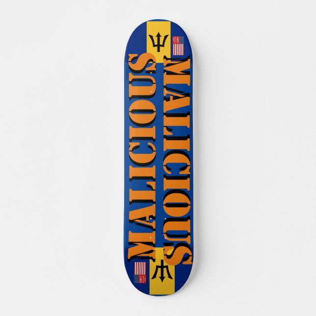 MALICIOUS JMT BARB 7 3/4-tums Skateboard Deck (Framsida)
