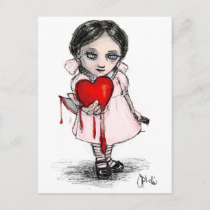 Malicious Valentine Girl Helg Vykort