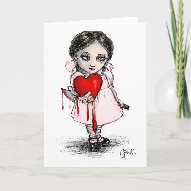 Malicious Valentine Girl Helgkort (Framsida)
