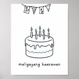 Maligayang Kaarawan Filipino Birthday Gift Skriv u Poster
