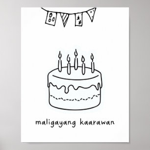 Maligayang Kaarawan Filipino Birthday Gift Skriv u Poster