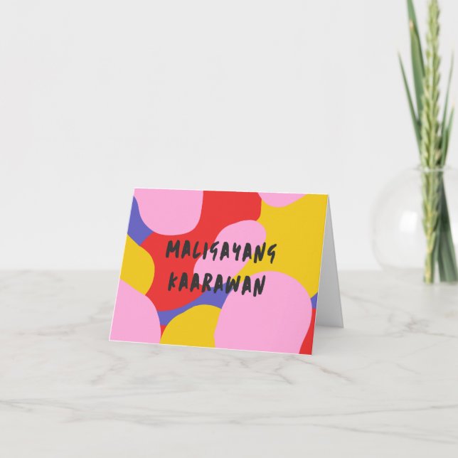 Maligayang kaarawan, Tagalog, filippinfödelsedag Kort (Framsida)