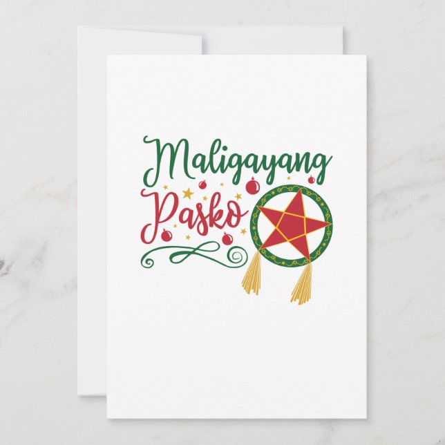 Maligayang Pasko Filipino jul Filippinerna Julkort (Framsida)