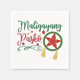 Maligayang Pasko Filipino jul Filippinerna Pappersservett