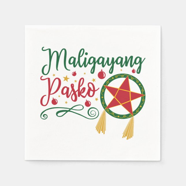 Maligayang Pasko Filipino jul Filippinerna Pappersservett (Framsidan)