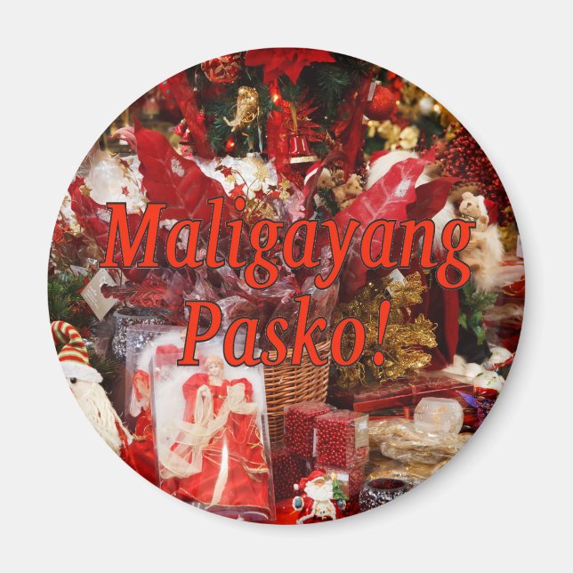 Maligayang Pasko! God jul i Tagalog rf Magnet (Framsidan)