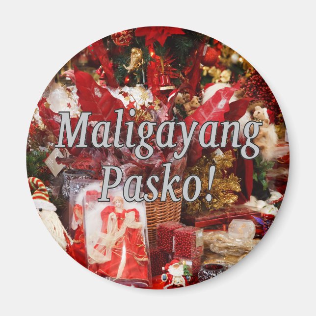 Maligayang Pasko! God jul i Tagalog wf Magnet (Framsidan)