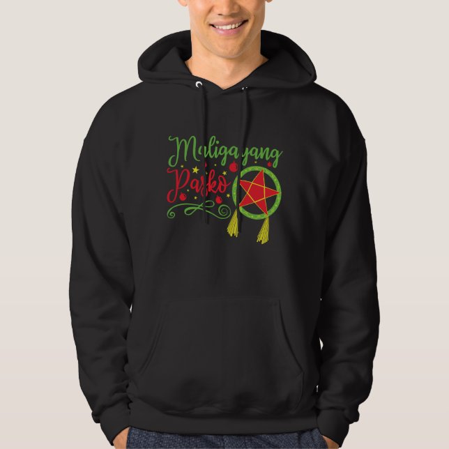 Maligayang Pasko jul Filipino Filippinerna Hoodie (Framsida)