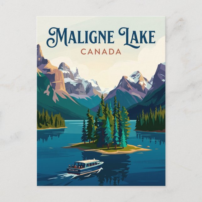 Maligne Lake Kanada Vykort (Framsida)