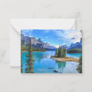Maligne Sjö, Alberta, Kanada Anteckningskort