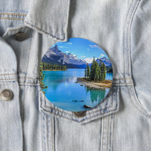 Maligne Sjö, Alberta, Kanada Knapp