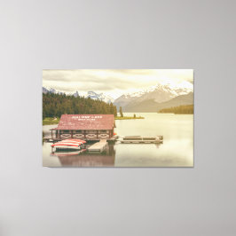 Maligne Sjö Boat House Canvastryck