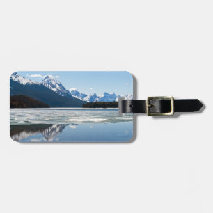 Maligne Sjö-reflexion - Jasper, Alberta, Kanada Bagagebricka