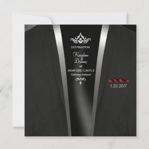 Målinbjudan för Black Tie Inbjudningar