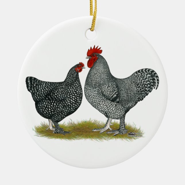 Maline Chickens Julgransprydnad Keramik (Framsidan)