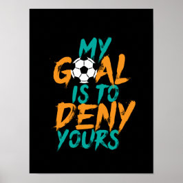 Målinnehavaroffert för funny sportfotbollsspelare poster
