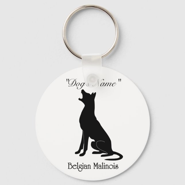 Malinois Bark Keychain Nyckelring (Framsida)