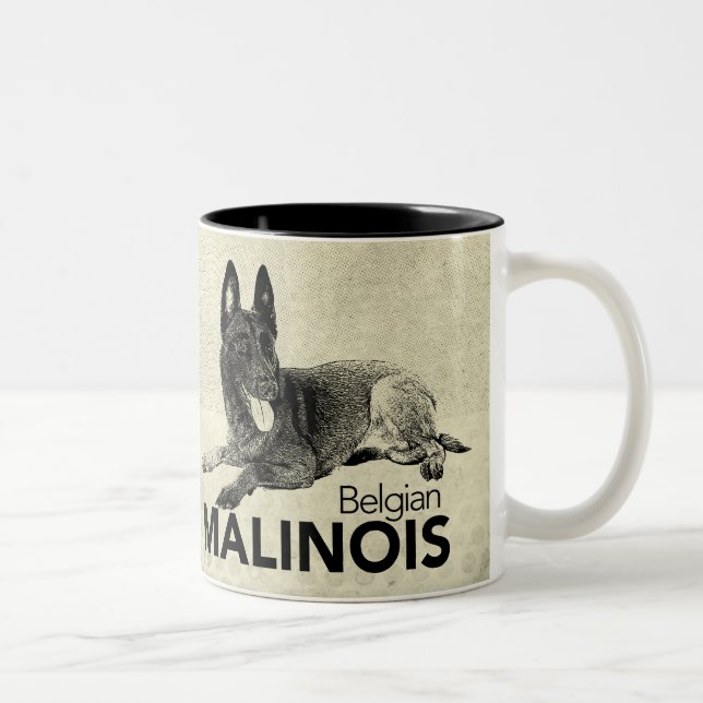 Malinois - belgisk herde - Mechelaar - Maligator Två-Tonad Mugg (Höger)