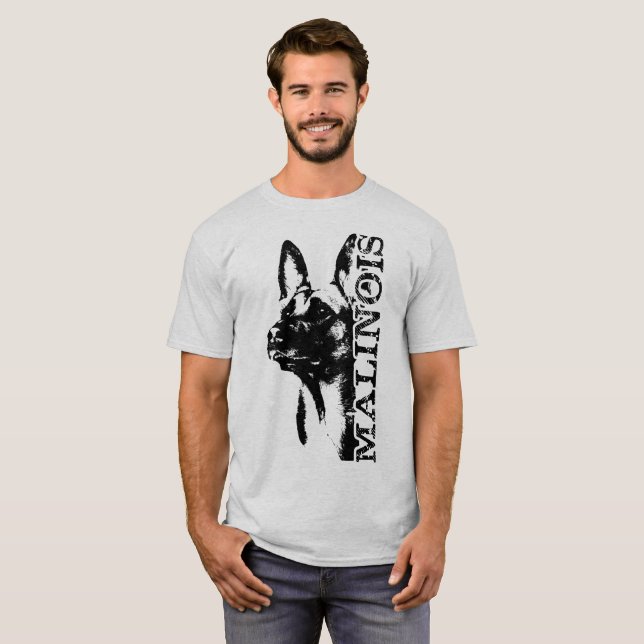 Malinois - belgisk herde - Mechelaar T Shirt (Hel framsida)