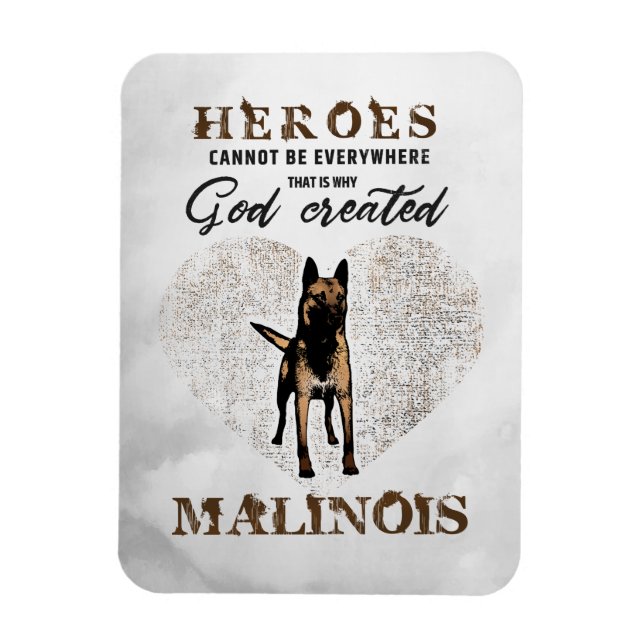 Malinois - belgisk shepherd -Mechelaar -Maligator Magnet (Vertikal)