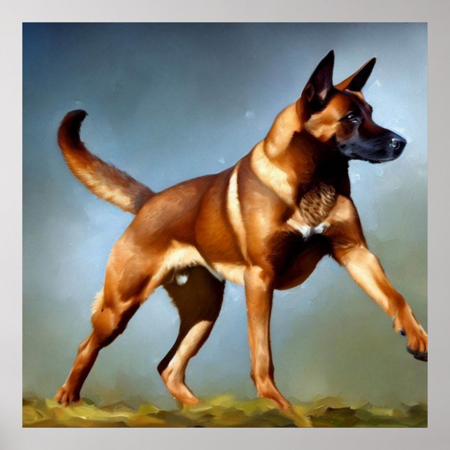Malinois Belgium Shepherd Hund Poster (Framsidan)