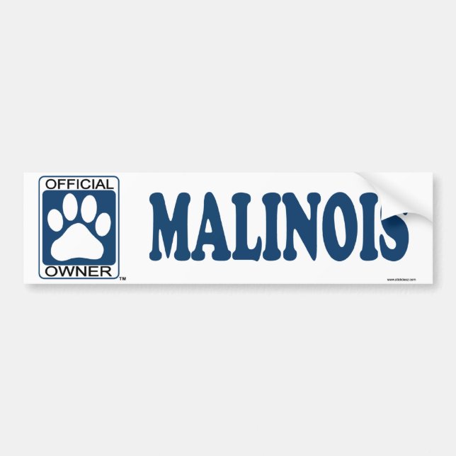 Malinois blått bildekal (Framsidan)