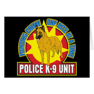 Malinois för belgare K9 bita Hälsningskort
