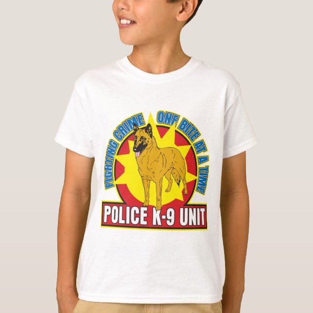 Malinois för belgare K9 bita T-shirt (Framsida)