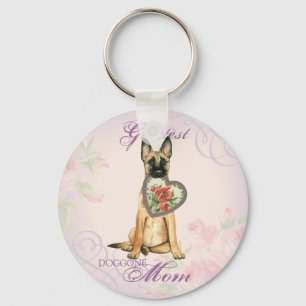 Malinois Heart Mamma Nyckelring