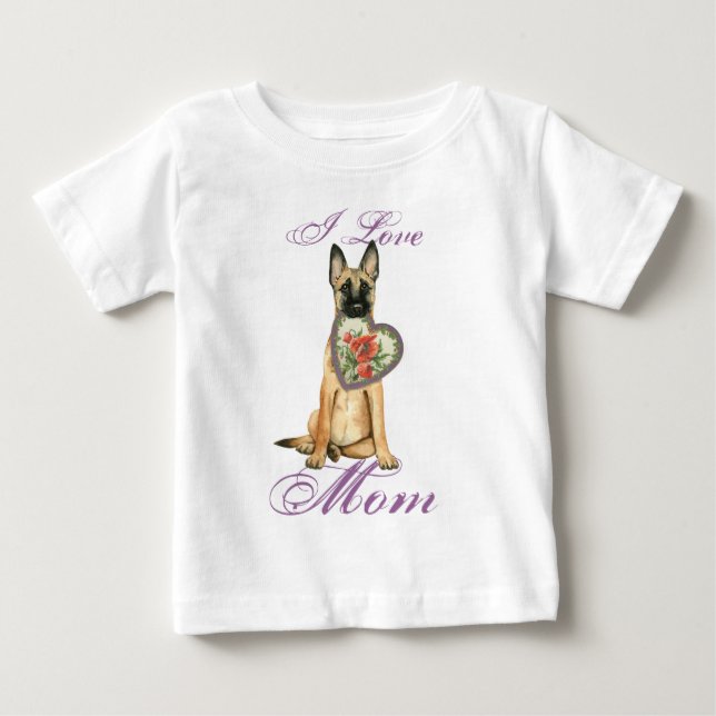 Malinois hjärtamamma tee shirt (Framsida)