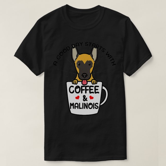 Malinois Hund belgisk shepherd belgisk Sheepdog Co T Shirt (Design framsida)