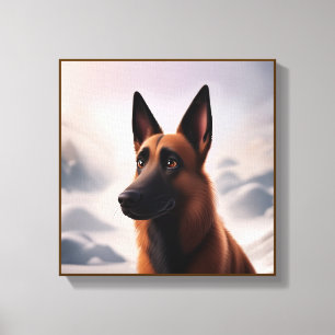 Malinois Hund Canvastryck