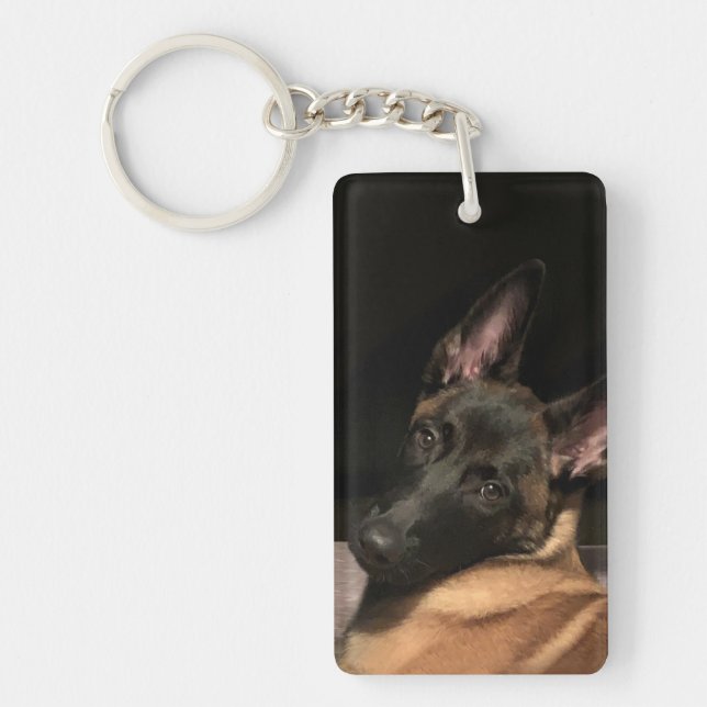 Malinois Hund Nyckelring (Framsidan)