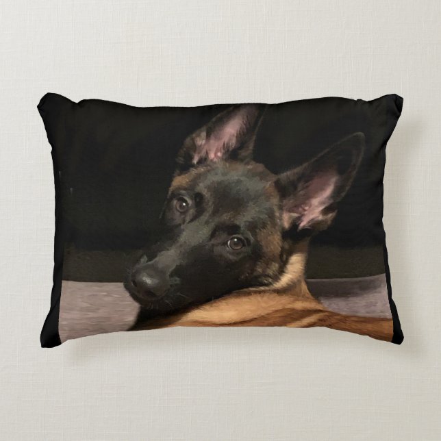 Malinois Hund Prydnadskudde (Framsidan)