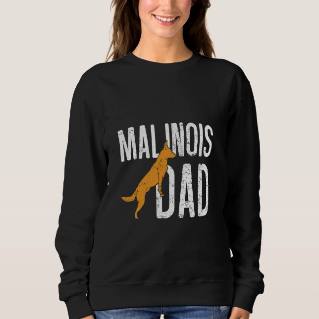 MALINOIS PAPPA belgisk Shepherd Hund Malinois Hund T Shirt (Framsida)