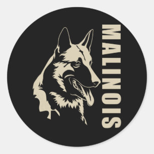 Malinois Runt Klistermärke