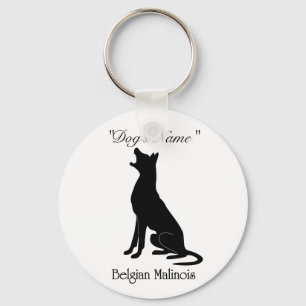 Malinois skäll Keychain Nyckelring