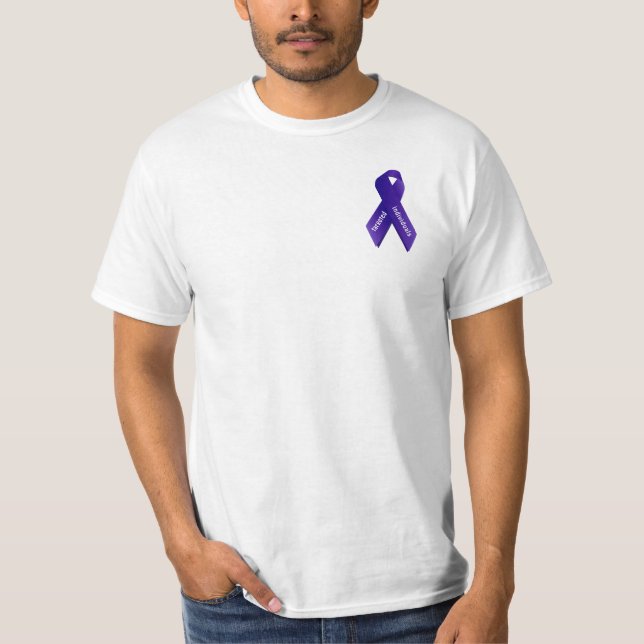 Målinriktad individuell medvetandegrad Indigo Ribb T Shirt (Framsida)